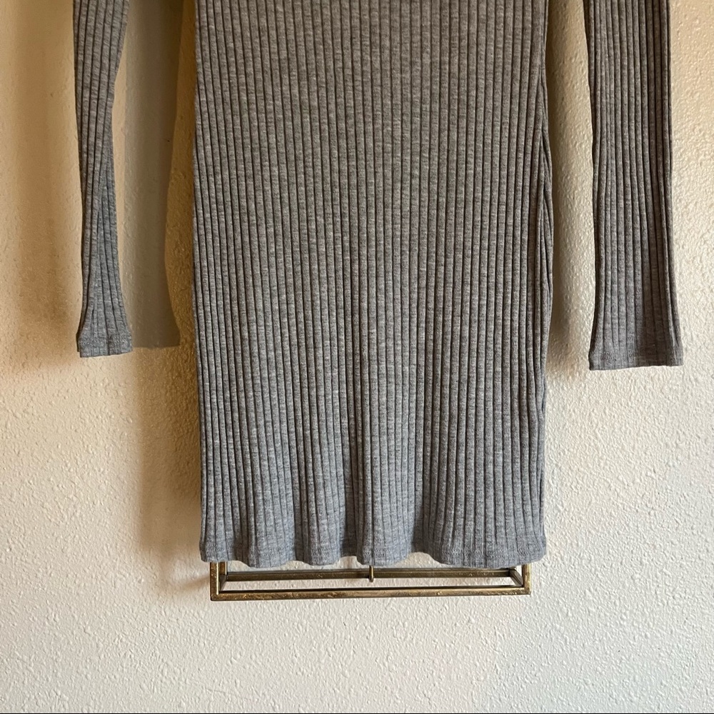 Grey Ribbed Dress - Picture 6 of 7